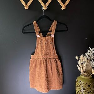 Corduroy overall skirt